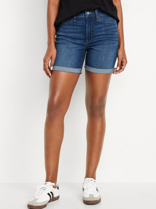 High-Waisted Wow Jean Shorts -- 5-inch inseam