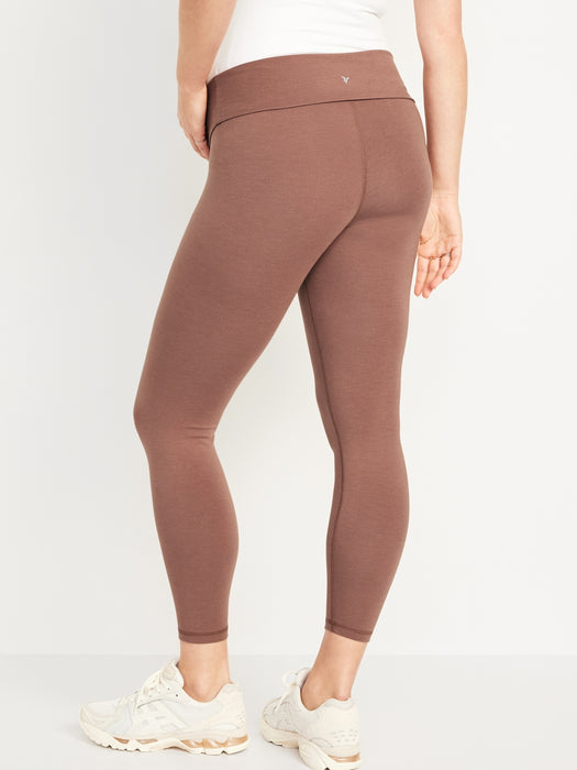 Maternity Rollover-Waist PowerChill 7/8-Length Leggings