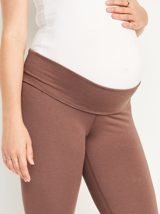 Maternity Rollover-Waist PowerChill 7/8-Length Leggings