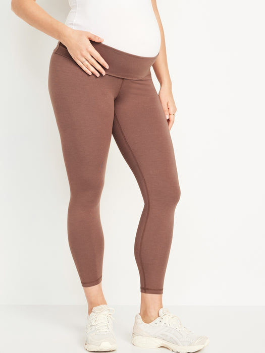 Maternity Rollover-Waist PowerChill 7/8-Length Leggings