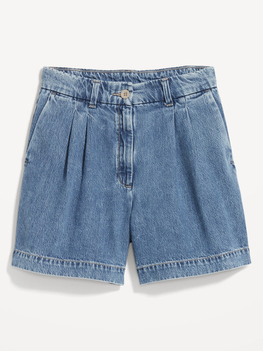Extra High-Waisted Taylor Trouser Shorts -- 5-inch inseam
