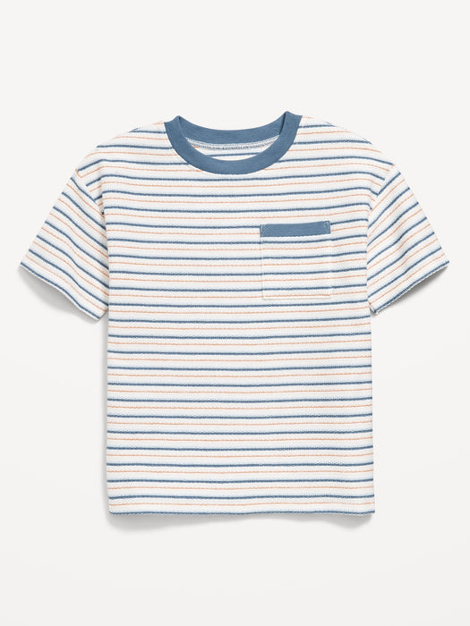 Oversized French-Terry Pocket T-Shirt for Toddler Boys