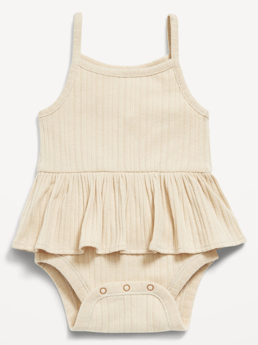 Sleeveless Peplum Bodysuit for Baby