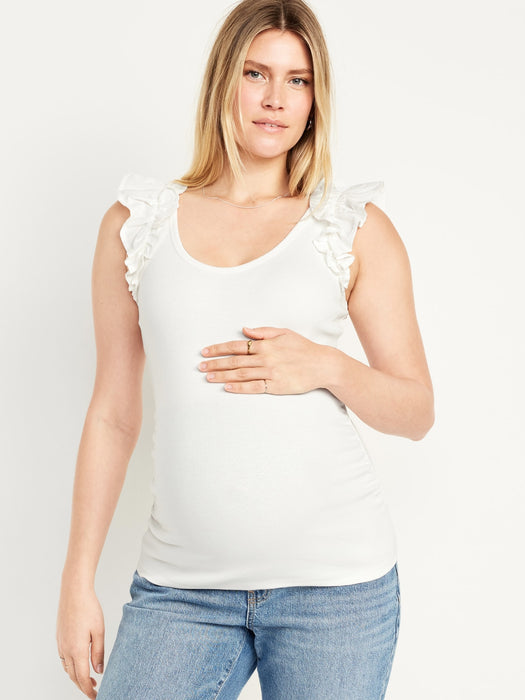 Maternity Ruffle-Trim Combination Top