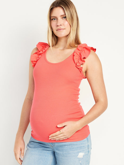 Maternity Ruffle-Trim Combination Top