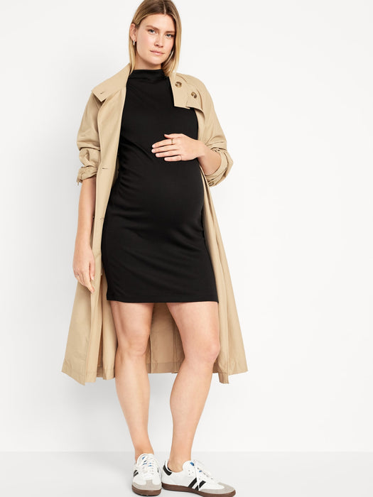 Maternity Mock Neck Mini Dress