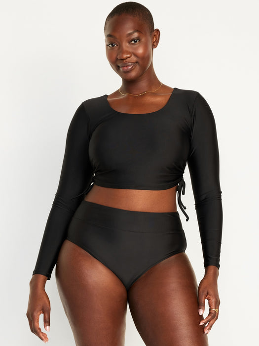 Side-Tie Rashguard Swim Top