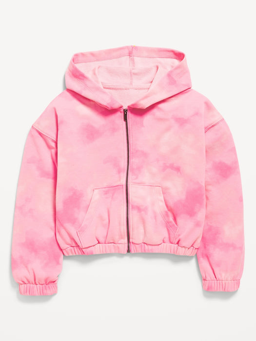 Drop-Shoulder Cinched-Hem Hoodie for Girls