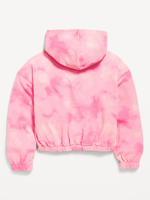 Drop-Shoulder Cinched-Hem Hoodie for Girls