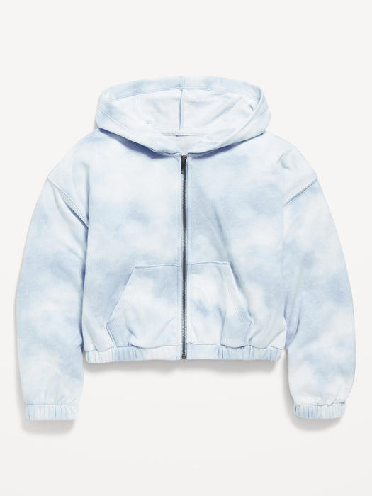 Drop-Shoulder Cinched-Hem Hoodie for Girls