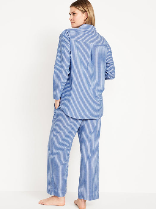 Maternity Poplin Pajama Set