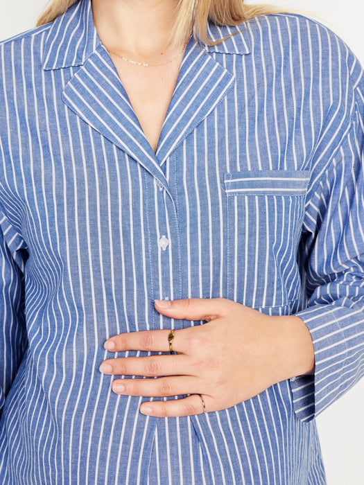 Maternity Poplin Pajama Set