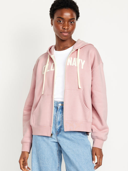 Logo Zip Hoodie Sweatshirt