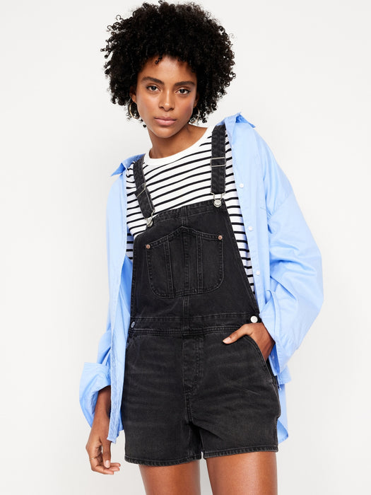 Slouchy Jean Shortalls -- 3.5-inch inseam