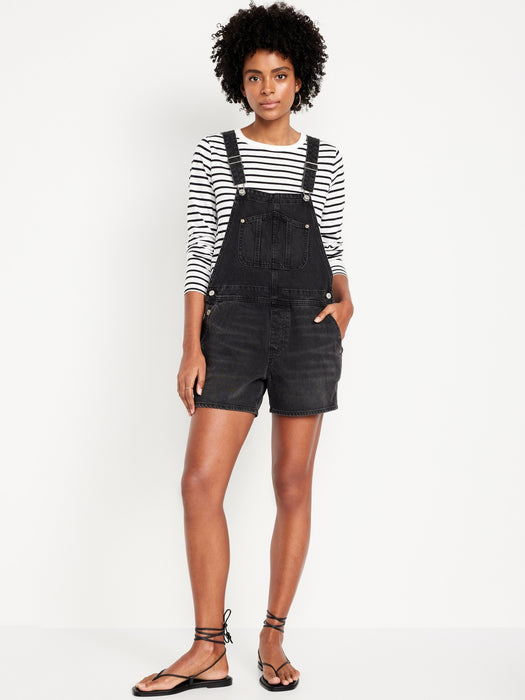Slouchy Jean Shortalls -- 3.5-inch inseam