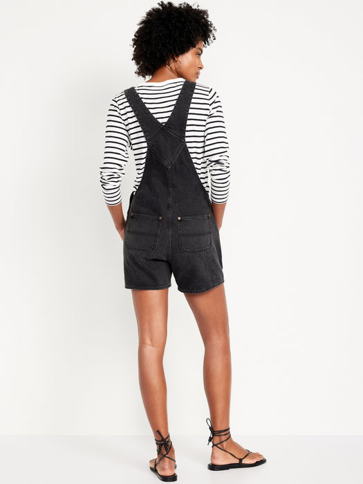 Slouchy Jean Shortalls -- 3.5-inch inseam