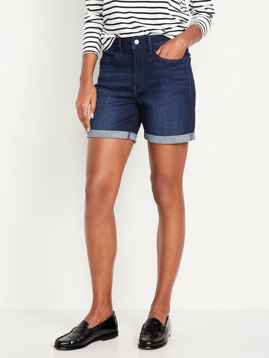 High-Waisted Wow Jean Shorts -- 5-inch inseam