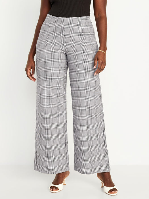 High-Waisted Pixie Pull-On Wide-Leg Pants