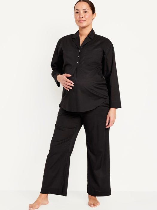 Maternity Poplin Pajama Set