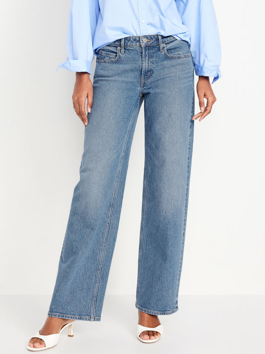 Mid-Rise Wide-Leg Jeans for Women