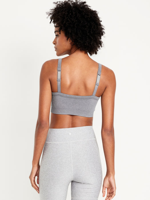 Light Support Fluid Seamless Ribbed Sports Bra
