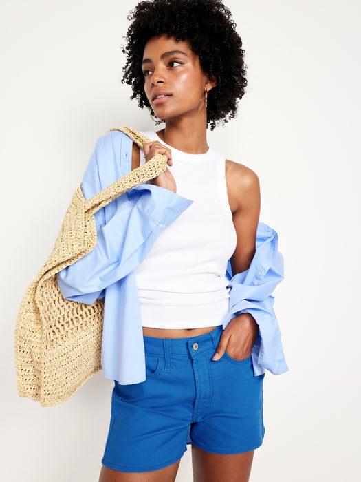 High-Waisted Wow Jean Shorts -- 3-inch inseam