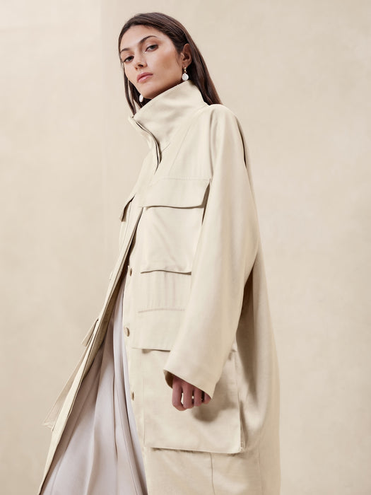 Ness Satin Cocoon Jacket