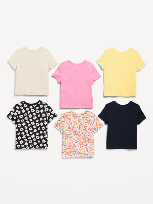 Unisex Short-Sleeve T-Shirt 6-Pack for Toddler