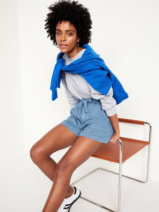 Extra High-Waisted Utility Shorts -- 4-inch inseam