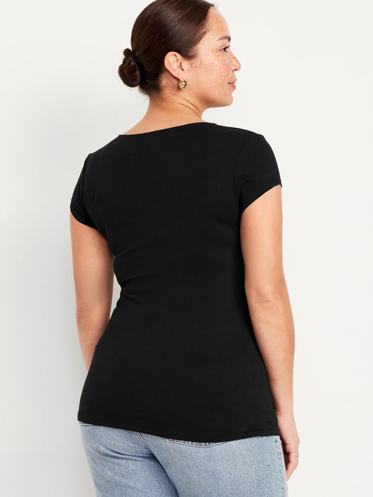 Maternity Cross-Front Nursing T-Shirt