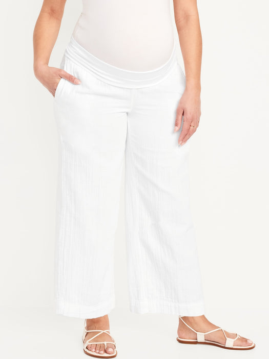 Maternity Foldover-Waist Ankle Pants