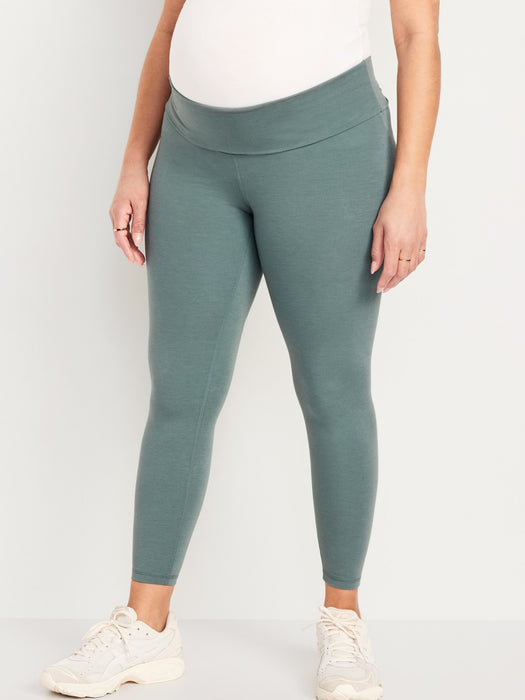 Maternity Rollover-Waist PowerChill 7/8-Length Leggings