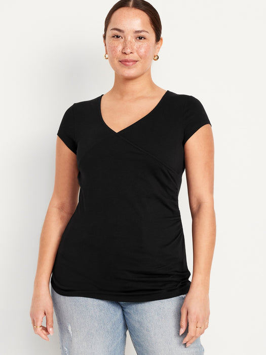 Maternity Cross-Front Nursing T-Shirt