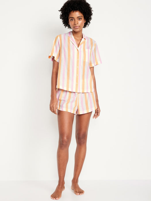 Poplin Pajama Short Set
