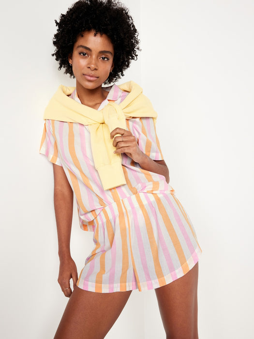 Poplin Pajama Short Set