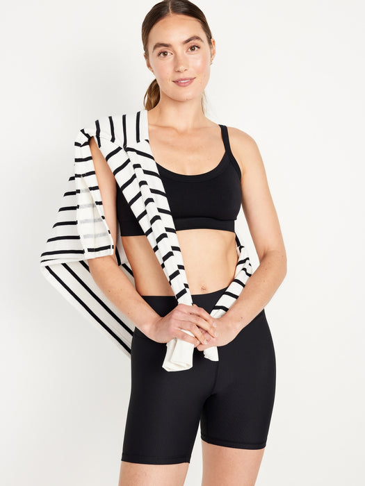 Light Support Fluid Seamless Ribbed Sports Bra