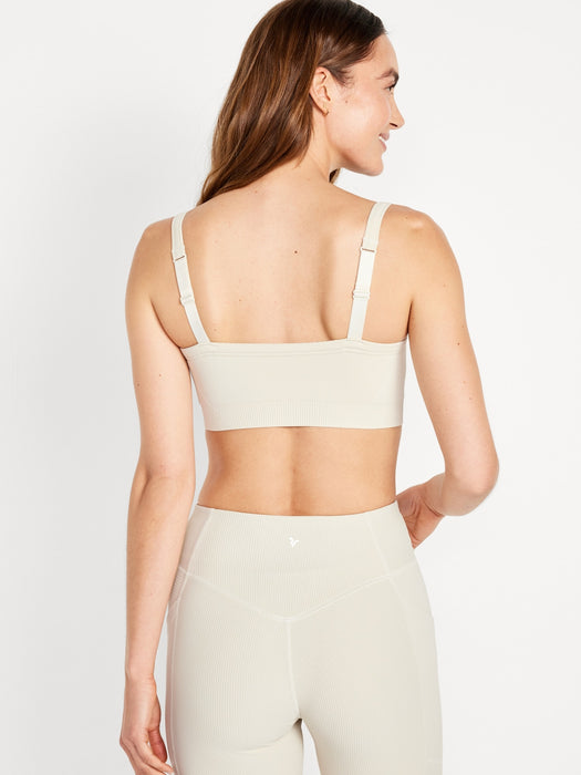 Light Support Fluid Seamless Ribbed Sports Bra