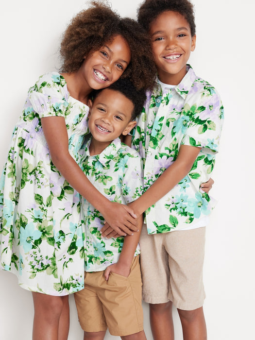 Printed Poplin Shirt & Bow-Tie Set for Baby