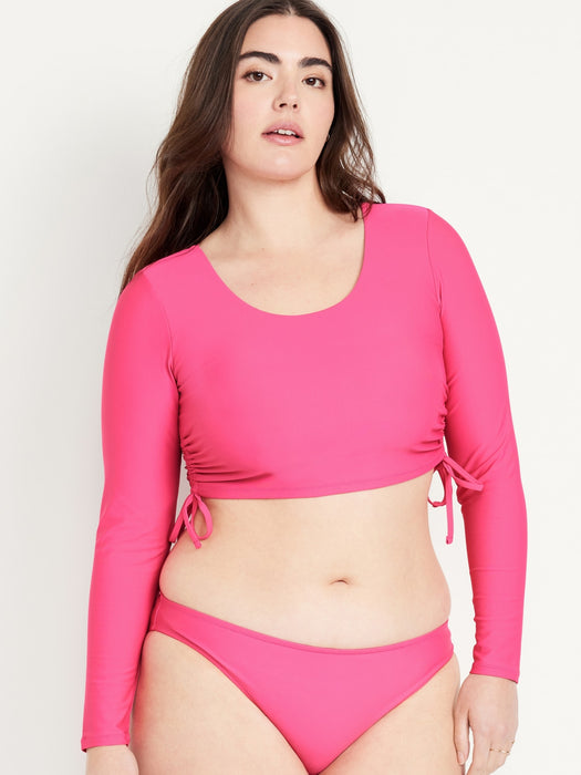 Side-Tie Rashguard Swim Top