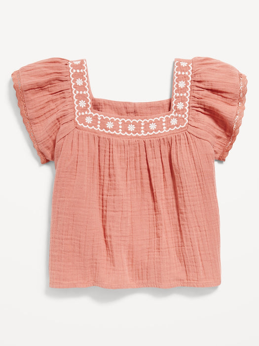 Flutter-Sleeve Swing Top for Girls