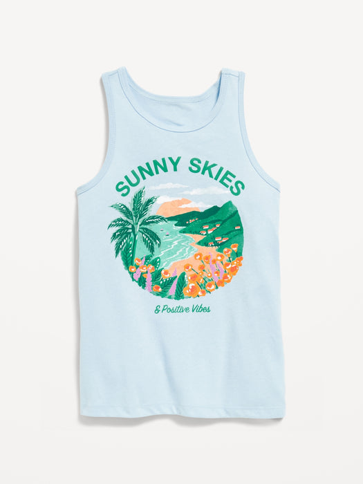 Fitted Graphic Tank Top for Girls