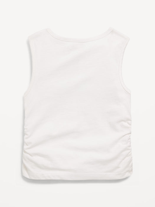 Side-Ruched Licensed Graphic Tank Top for Girls