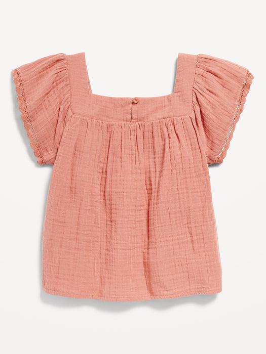 Flutter-Sleeve Swing Top for Girls