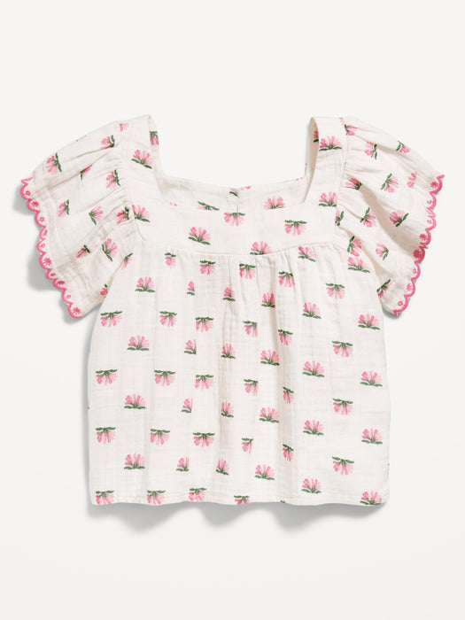 Flutter-Sleeve Swing Top for Girls