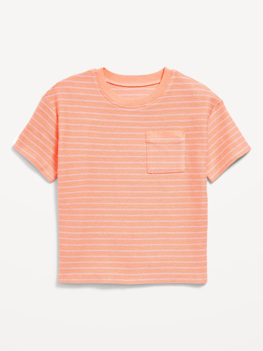 Oversized French-Terry Pocket T-Shirt for Toddler Boys