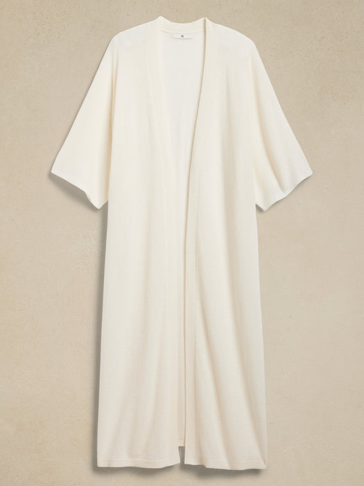 Cashmere-Linen Duster Cardigan