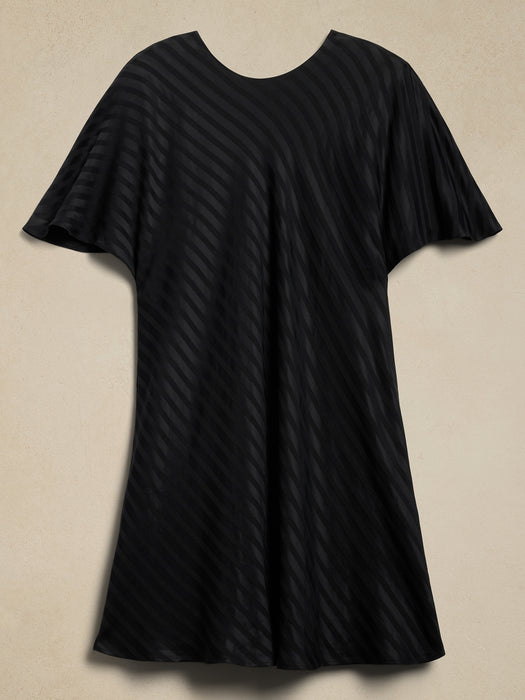 Stripe Viscose-Linen Mini Dress