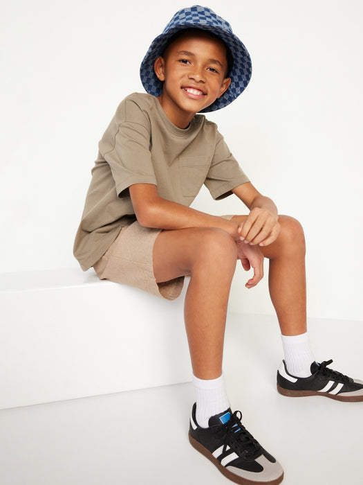 Knee Length Linen-Blend Shorts for Boys