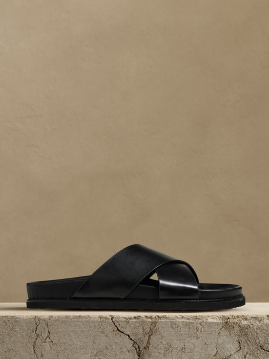 Riviera Leather Slide
