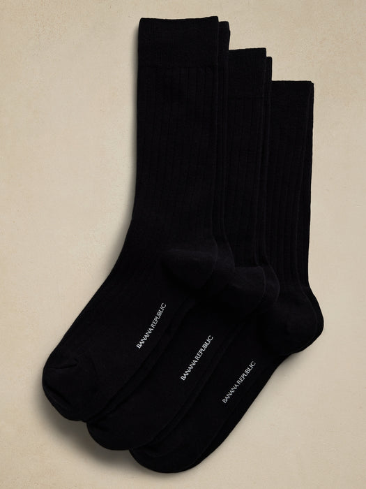 Cotton-Blend Trouser Sock